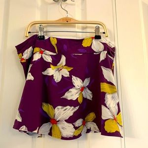 Lands' End Windsor Wine Orchid Floral Swim Skirt